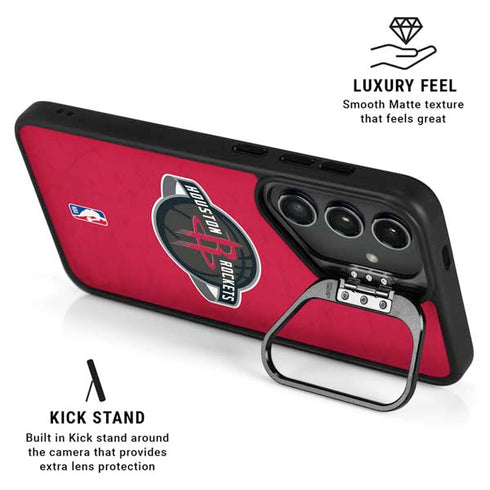 NBA Houston Rockets Distressed Galaxy S24 Plus Kickstand Case